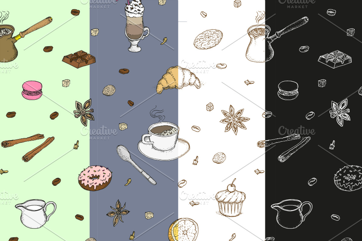 Coffeeshop. All About Coffee., a Food Illustration by WINS Doodle shop (Photo 5 of 5)