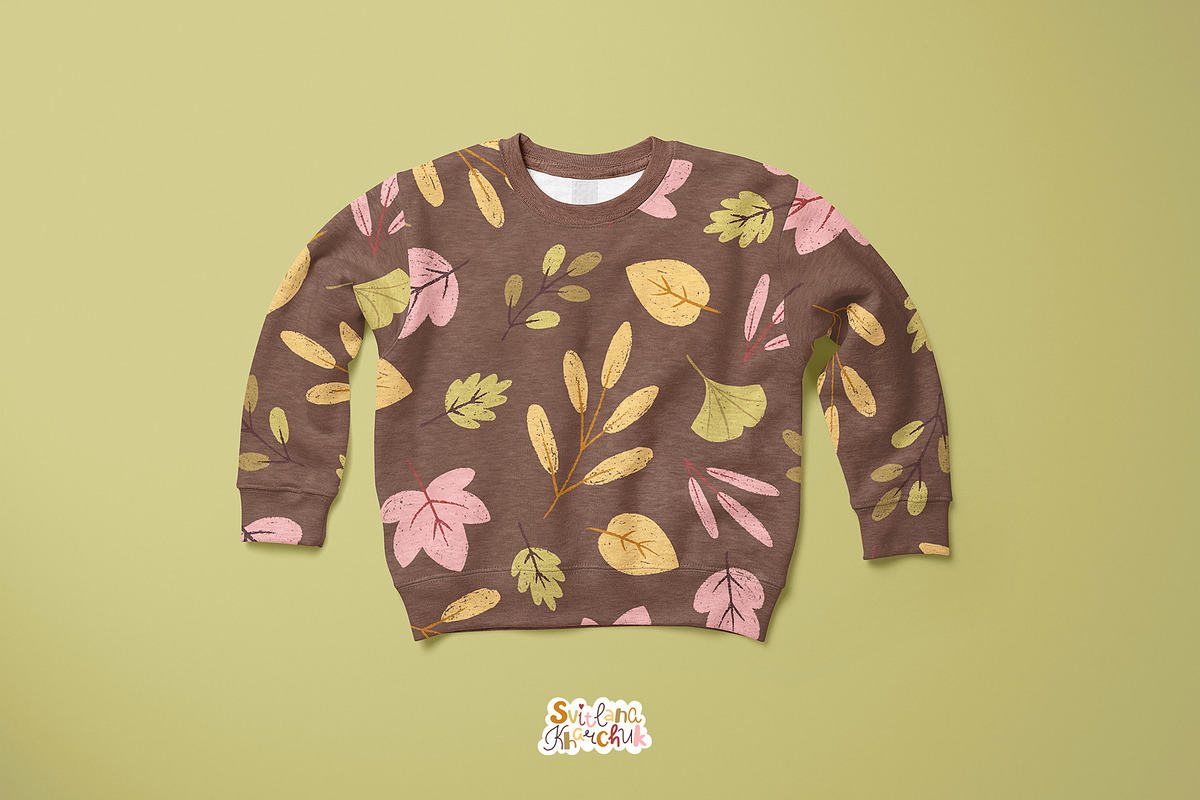 Textured Autumn Leaves Collection, a Pattern Graphic by Svitlana Kharchuk (Photo 9 of 11)