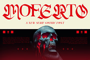 Moferto - Ghotic Serif Font, a Serif Font by Favo Write (Thumbnail 1 of 11)