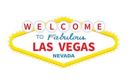 Welcome to Las Vegas sign. Vector, an Object Illustration by Worldofvector