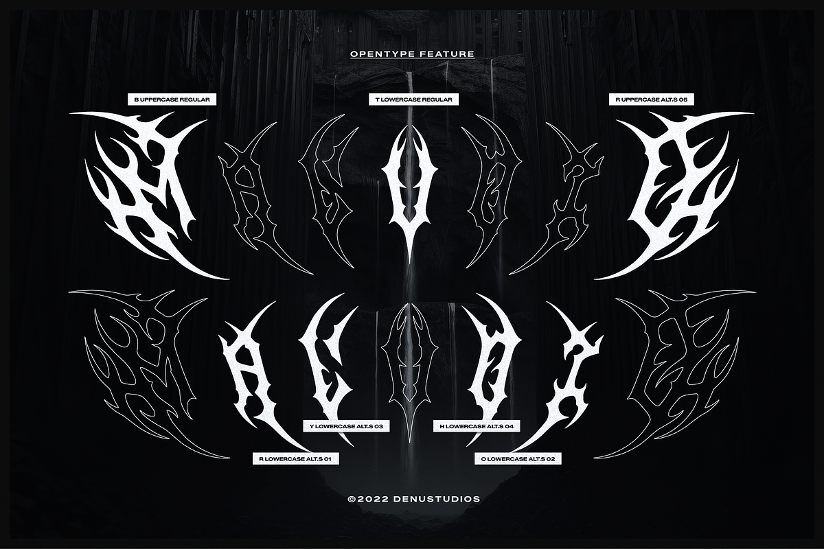 Malvoid | Black Metal Font, a Blackletter Font by Denustudios (Photo 10 of 12)