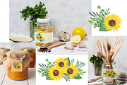 Sunflowers Watercolor Collection, an Illustration by Contes_de_fée (Thumbnail 5 of 21)