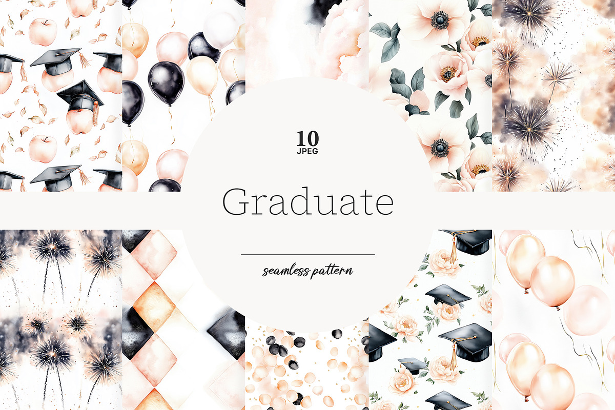 Graduate Paper and Pattern, a Pattern Graphic by GlamArtZhanna (Photo 1 of 4)