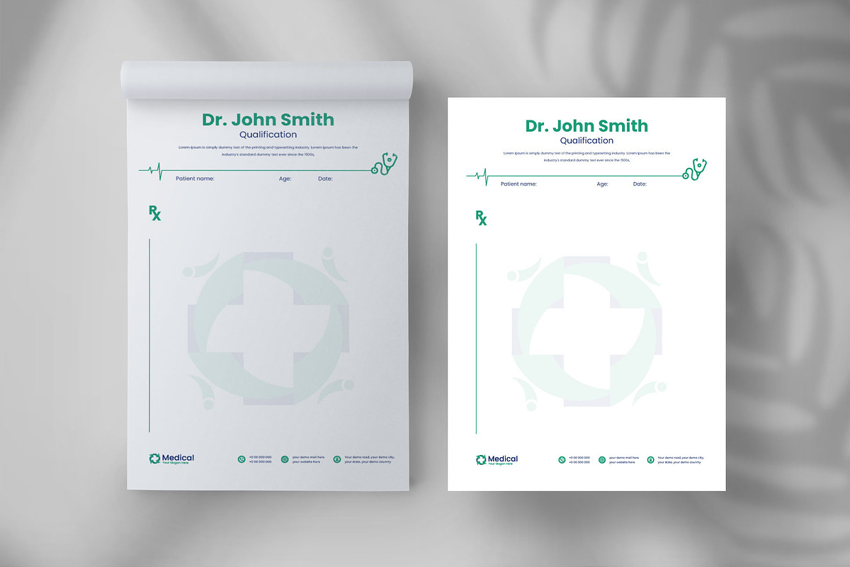 Doctor prescription pad design, a Stationery Template by Tanmoy Topu (Photo 4 of 6)
