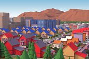 Metropolis City low poly Scene, an Architecture 3D Model by NOMODOL (Thumbnail 8 of 39)