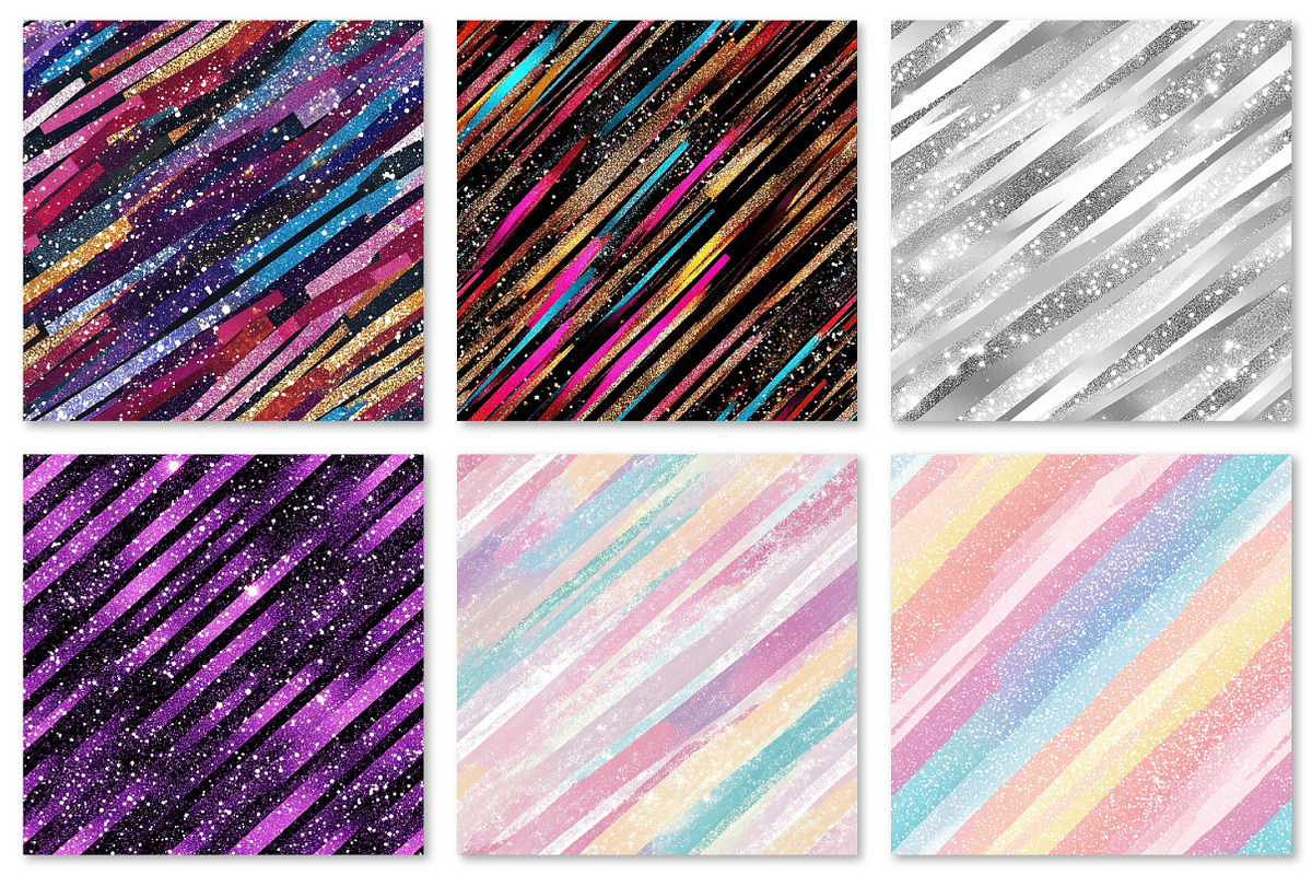 Tinsel Stripes Digital Papers, a Texture Graphic by Dream Creation (Photo 2 of 7)