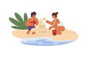 Happy kids on summer holidays set, a Person Illustration by Good Studio (Thumbnail 3 of 10)