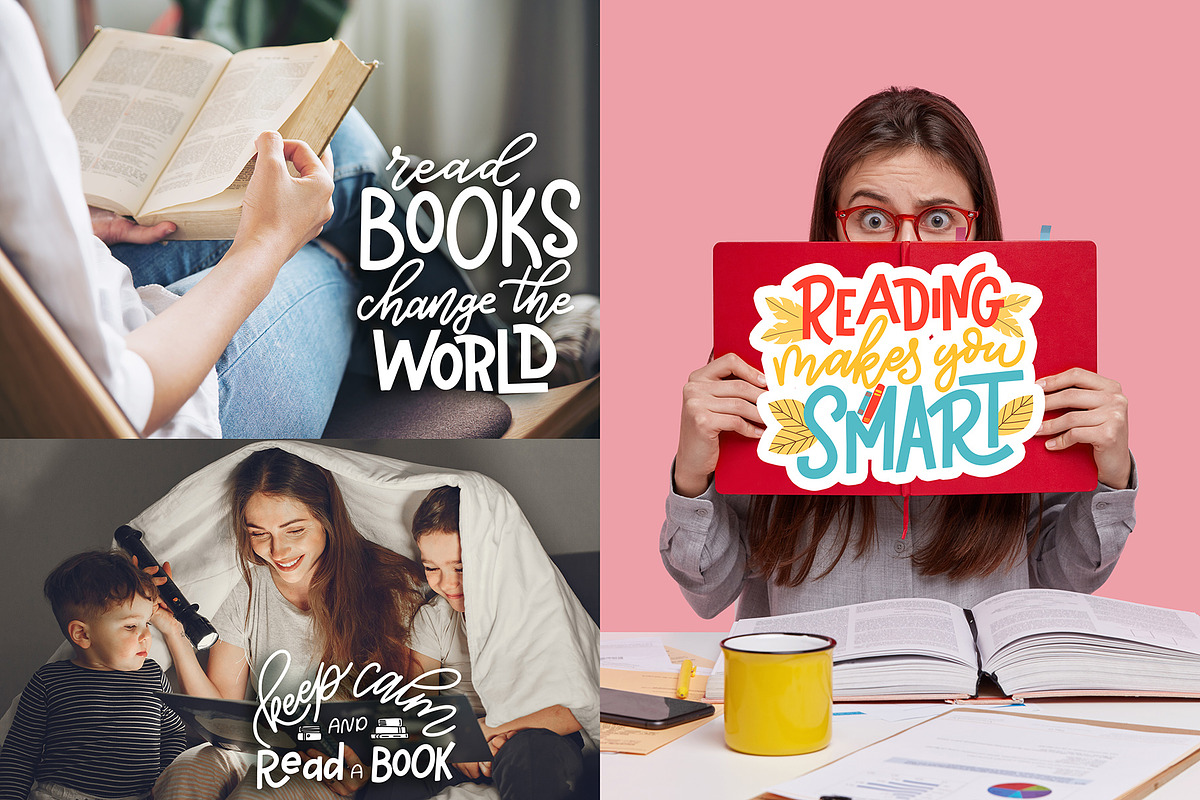 Lettering Quotes about Books, an Education Illustration by Astarte_design (Photo 4 of 5)