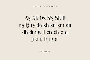 Jangor Ligature Serif Typeface