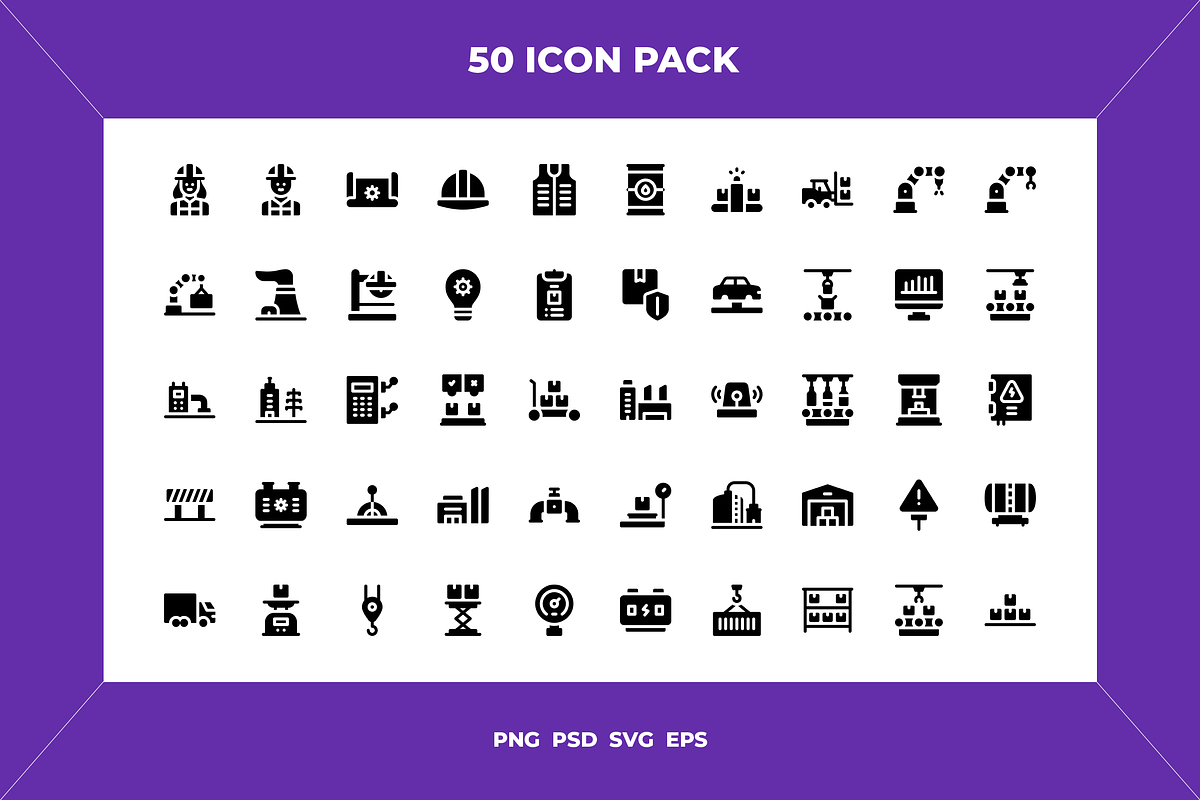 Factory icons, an Outline Icon by Wencory (Photo 1 of 2)
