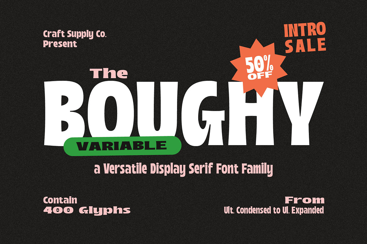 Boughy - Font Family |9 Fonts, a Serif Font by Craft Supply Co. (Photo 13 of 13)