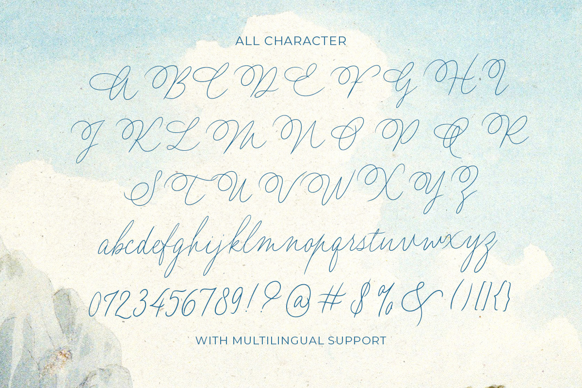 Mantra Angelic Wedding Script, a Script Font by Letterhend Studio (Photo 5 of 9)