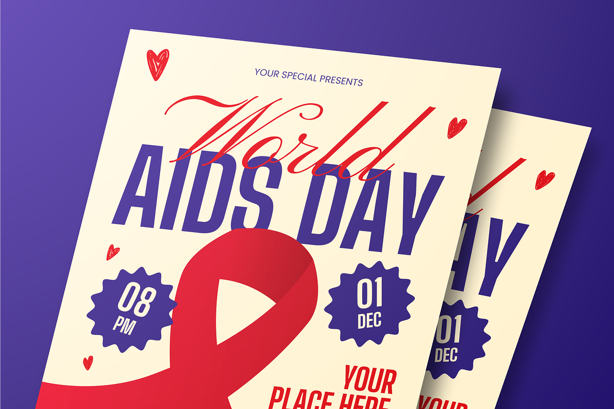 World AIDS Day Flyer Set, a Flyer Template by Annora Studio (Photo 6 of 6)