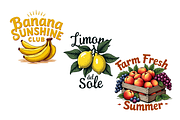 Retro Summer Fruits PNG Bundle, a Food Illustration by FloridPrintables (Thumbnail 7 of 8)