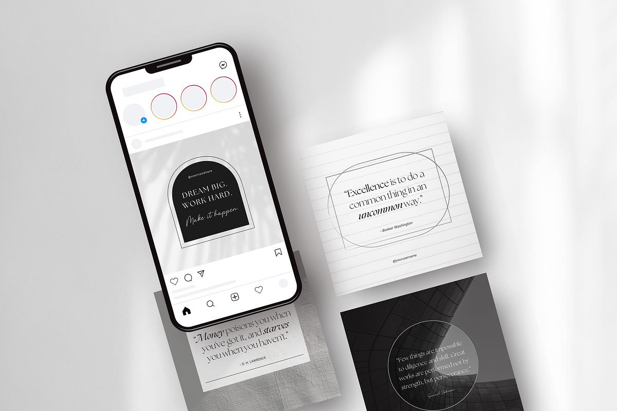 Motivational Quotes Instagram Posts, a Social Media Template by DigiPax (Photo 6 of 10)
