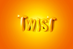 Twist Psd 3D Letters