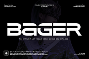 GC Bager - Futuristic Sans, a Sans Serif Font by Glyphonic (Thumbnail 1 of 15)