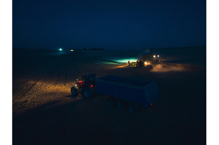 Aerial view of a tractor and, an Industrial Photo by HalfPoint
