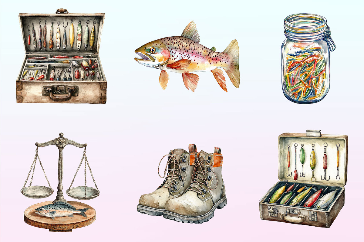Fishing Sublimation Clipart, a Graphic by CitraGraphics (Photo 3 of 4)