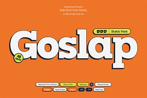 TBJ Goslap Slab Font Family