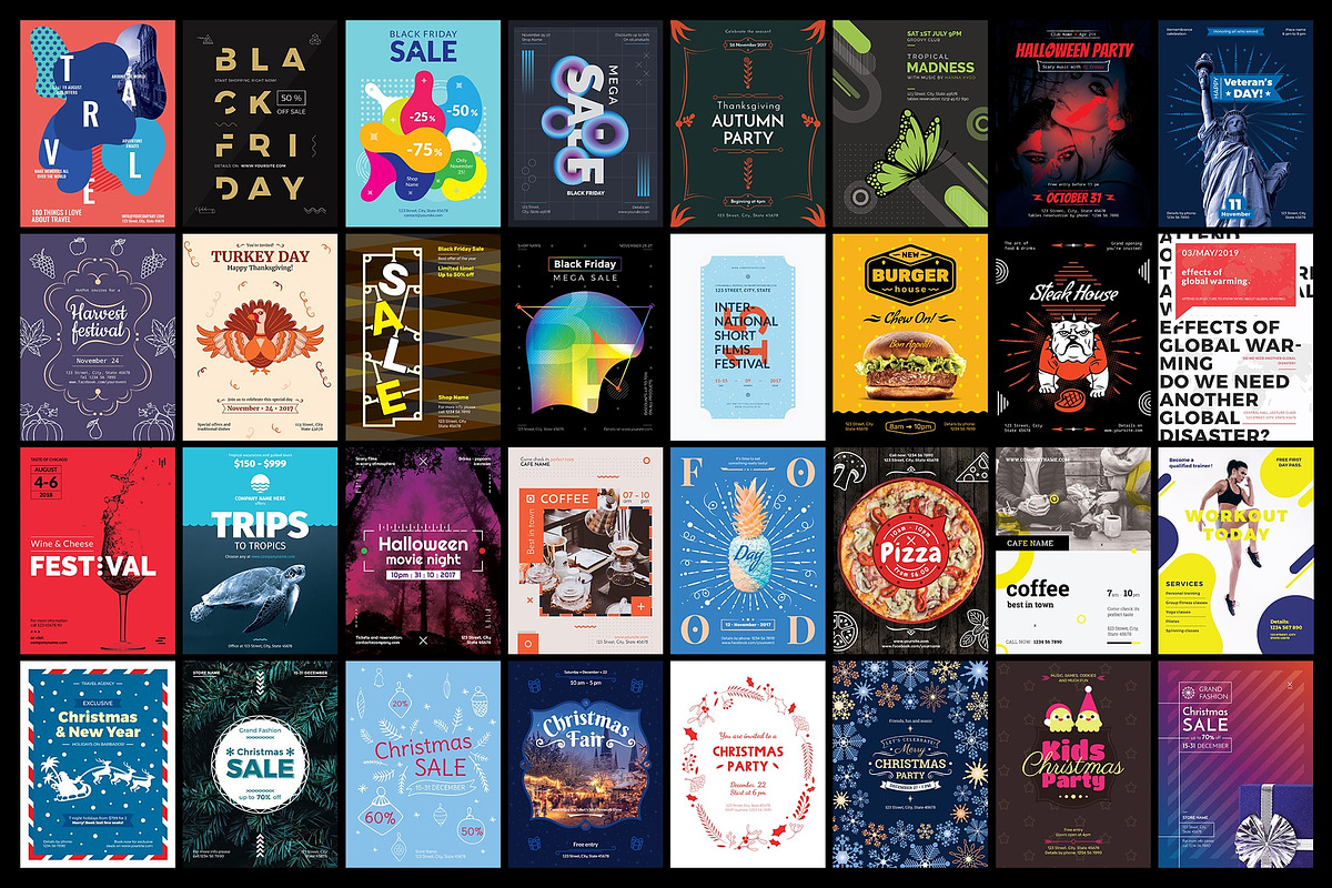 Flyer & Poster Template Bundle Sale, a Flyer Template by Amber Graphics (Photo 4 of 7)