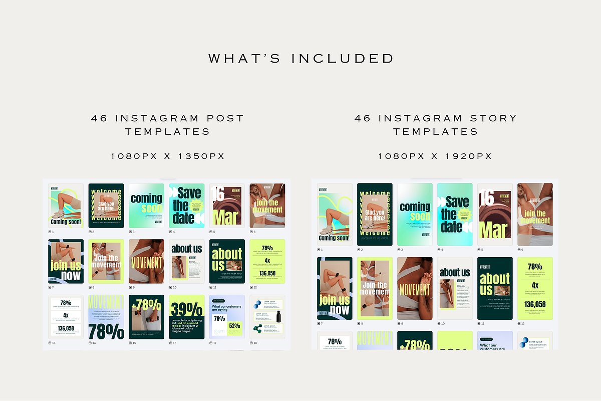Modern Instagram Posts & Stories, a Social Media Template by LePosey Studio (Photo 6 of 8)