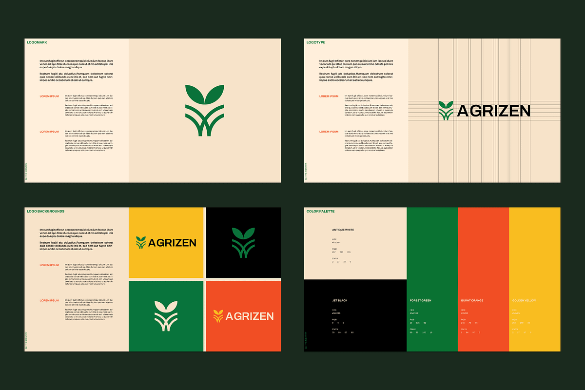 AGRIZEN | Brand Guidelines Template, a Branding & Logo Template by shaondesigns (Photo 3 of 7)