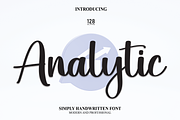 Analytic | Script Font, a Script Font by Scratchones (Thumbnail 1 of 8)