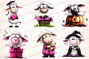 Quirky Sheep Clipart, an Illustration by DreamCafeArt (Thumbnail 2 of 8)