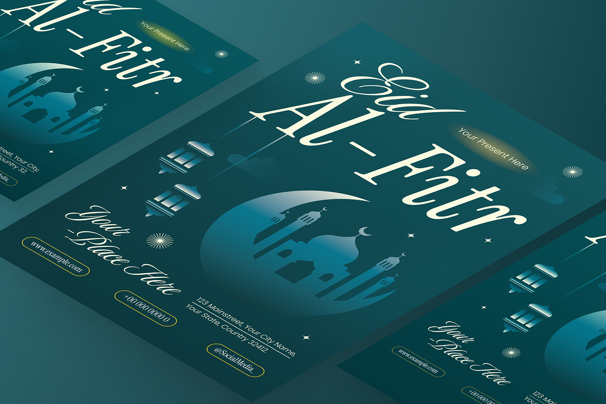 Eid Al Fitr - Flyer Set, a Flyer Template by Annora Studio (Photo 2 of 6)