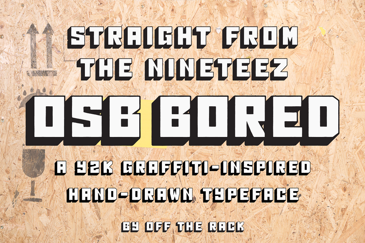 OSB BORED | Hand Drawn Y2K Font, a Sans Serif Font by Off The Rack © (Photo 1 of 7)