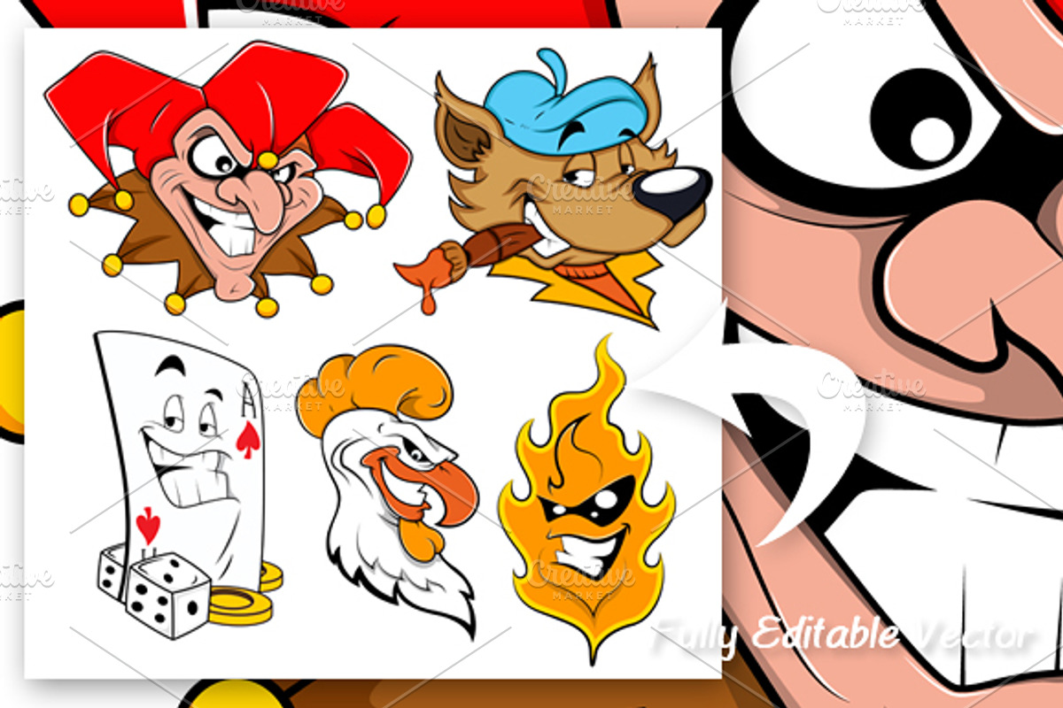 Mascot tattoo Vectors