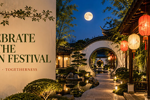Mid autumn moon festival with lanter, a Photo by Dvoevnore photos