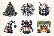 Black & White Plaid Christmas Bundle, a Work Illustration by Dream Creation (Thumbnail 5 of 5)
