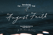 August Faith Handwritting, a Handwritten Font by Pinakiaa Studios (Thumbnail 1 of 12)