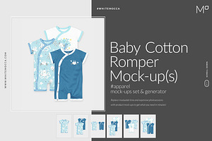 Baby Cotton Romper Mock-ups