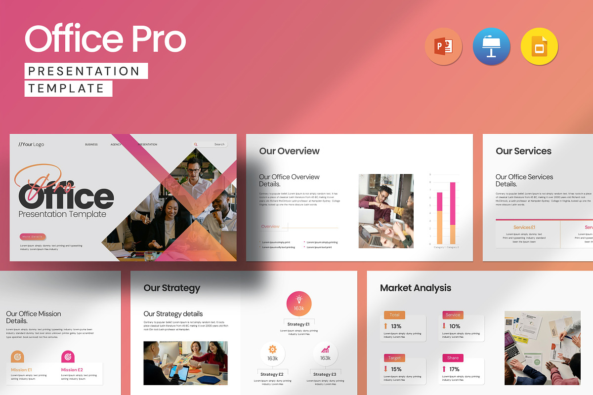Office Pro Presentation Template, a Presentation Template by evgenystudio (Photo 1 of 8)