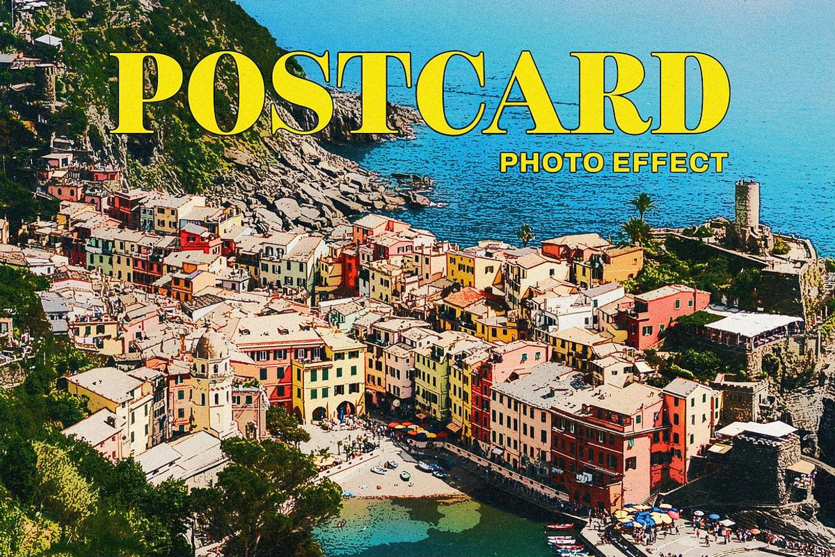 Vintage Postcard Effects Bundle, a Layer Style Add-On by pixelbuddha.net