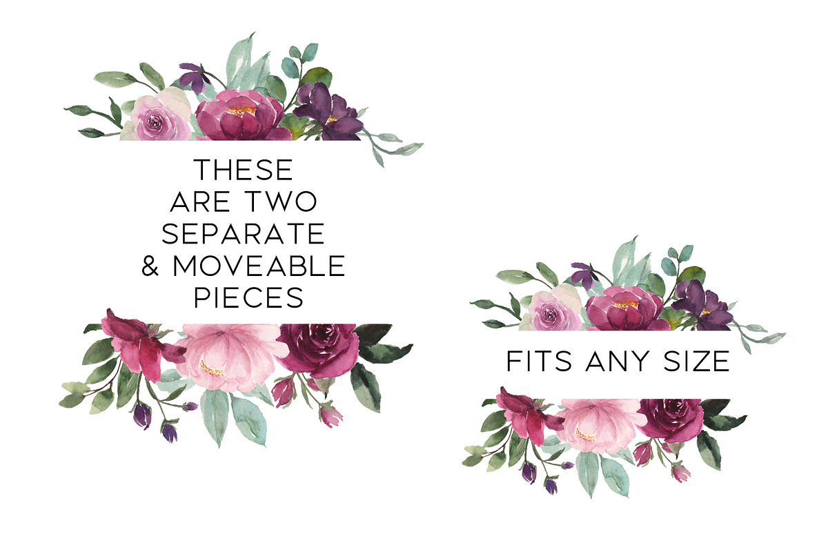 Large Set Blush & Burgundy Florals, an Illustration by Graphic Blue Bird (Photo 8 of 11)