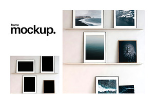 Frame Mockup #518, Black Set x6, a Print Template by Kzara Visual Concepts