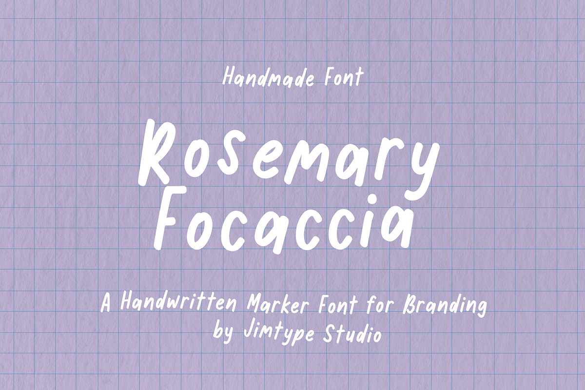Rosemary Focaccia - Marker Font, a Handwritten Font by Jimtype Studio (Photo 1 of 9)