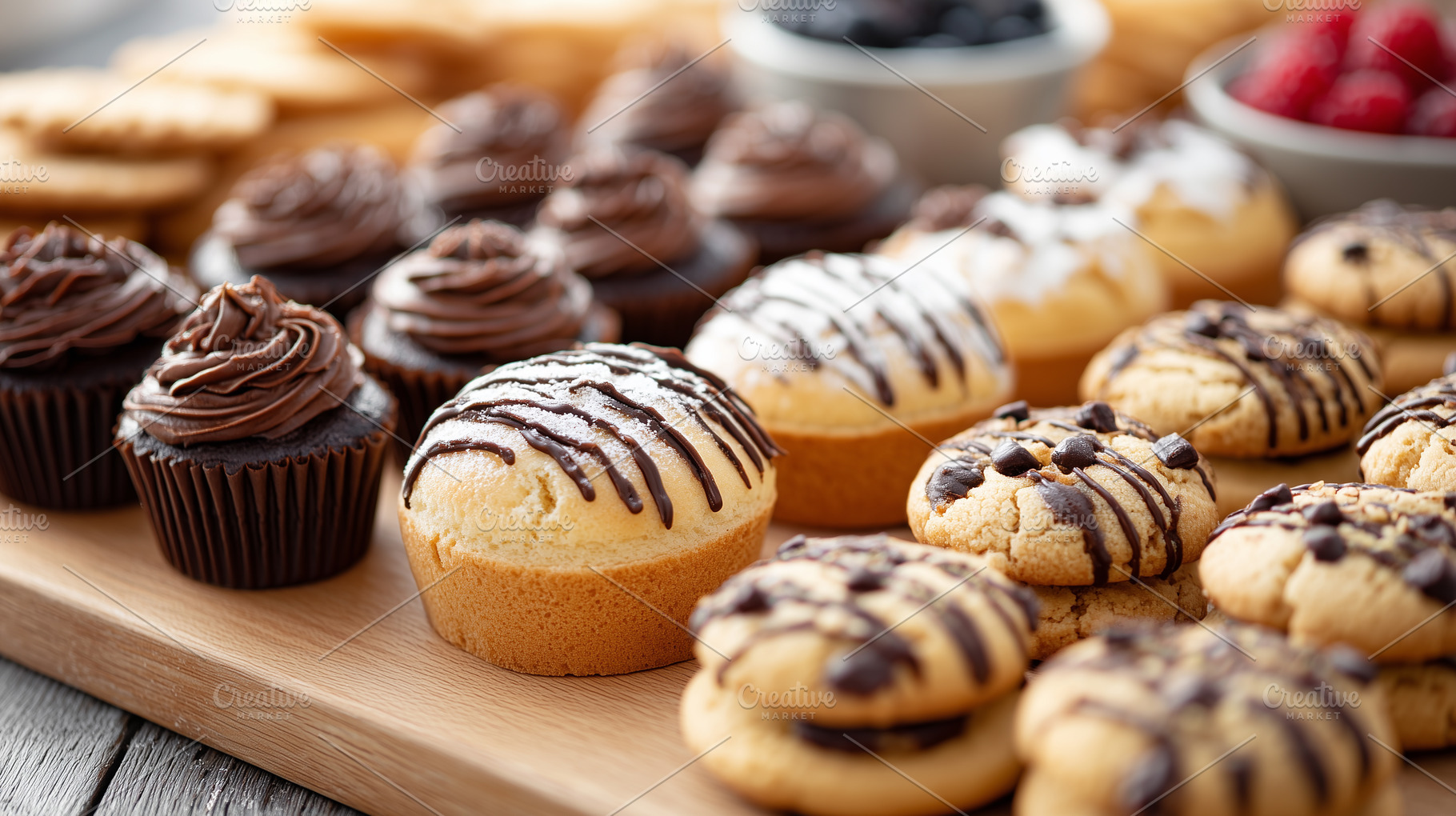 Cupcakes, muffins and chocolate chip, a Food & Drink Photo by MistyDay