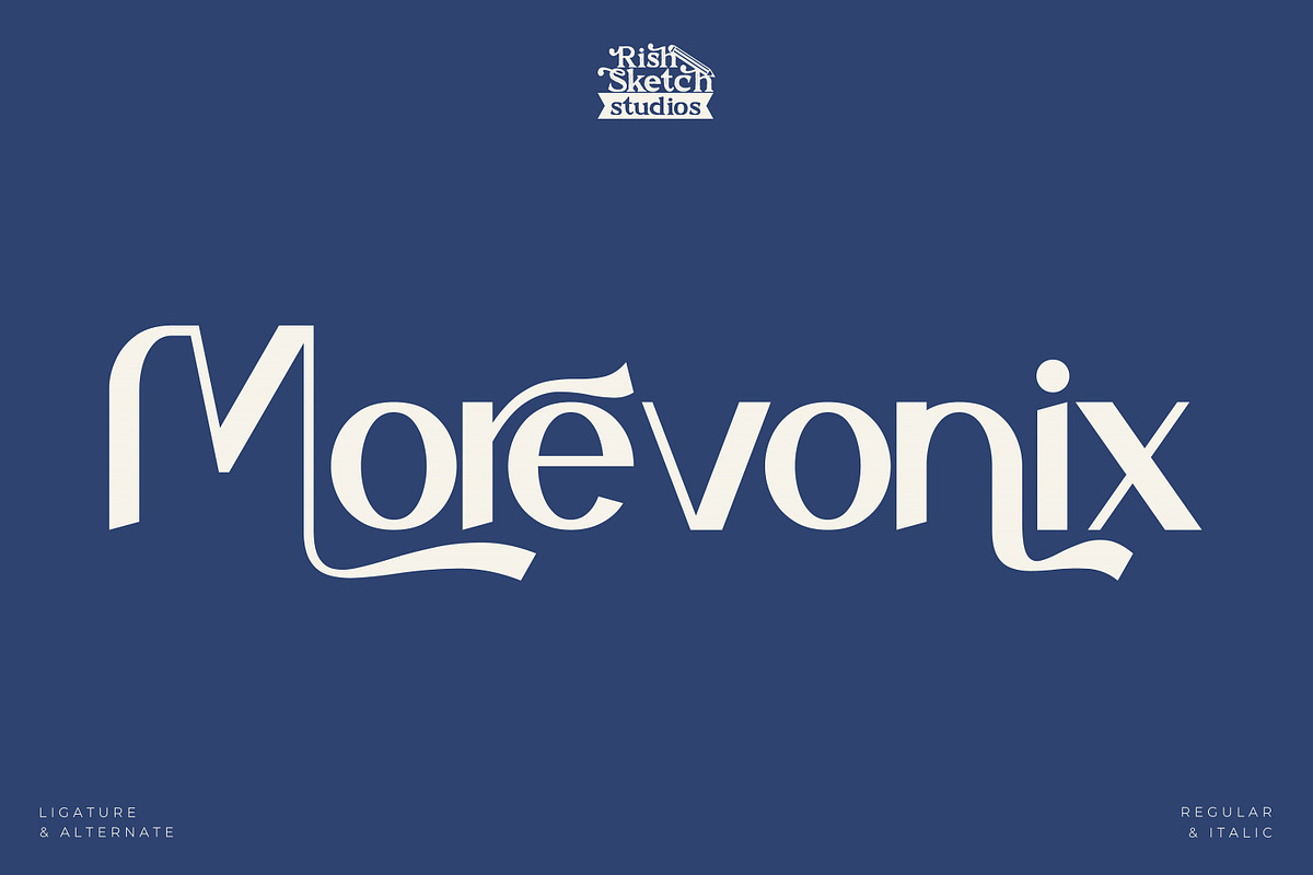 Morevonix - Modern Sans Serif Font, a Sans Serif Font by Rishsketch (Photo 1 of 15)