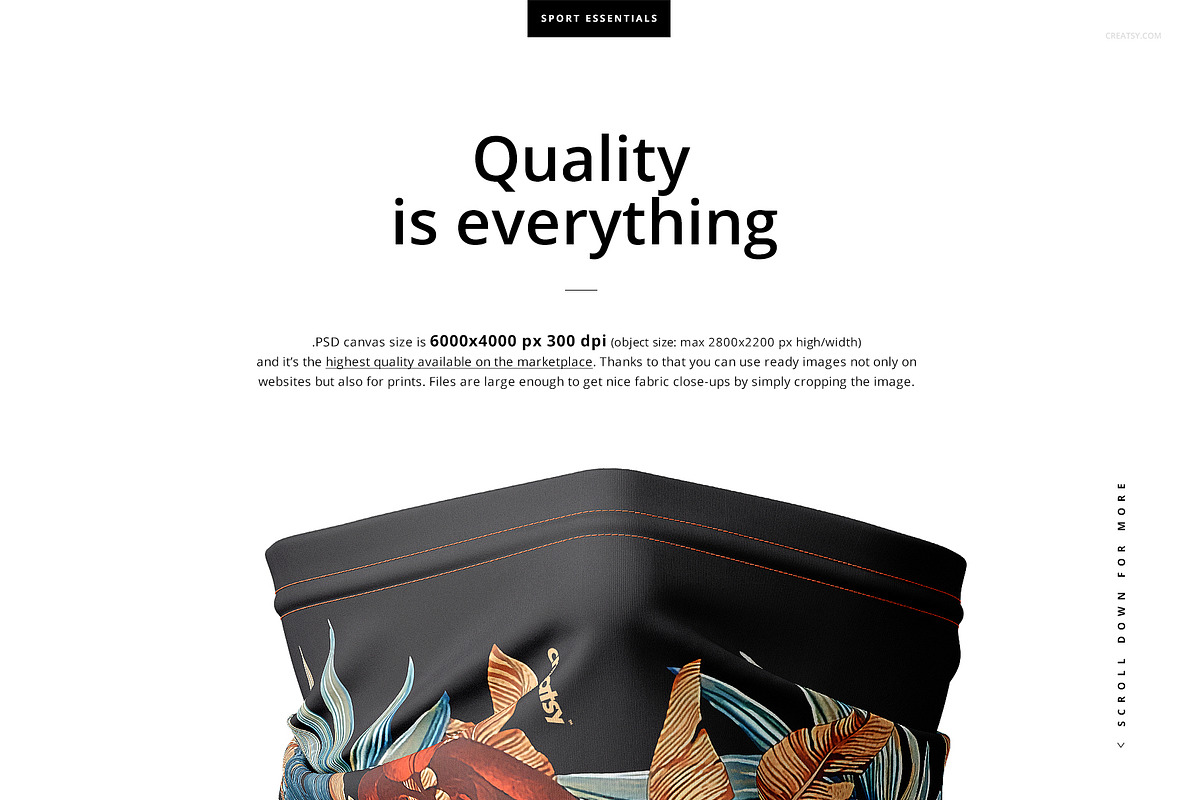 All-over Print Neck Gaiter Mockup, a Product Mockup by Creatsy (Photo 2 of 6)