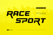 Race Sport, a Sans Serif Font by Namara Creative Studio (Thumbnail 1 of 9)