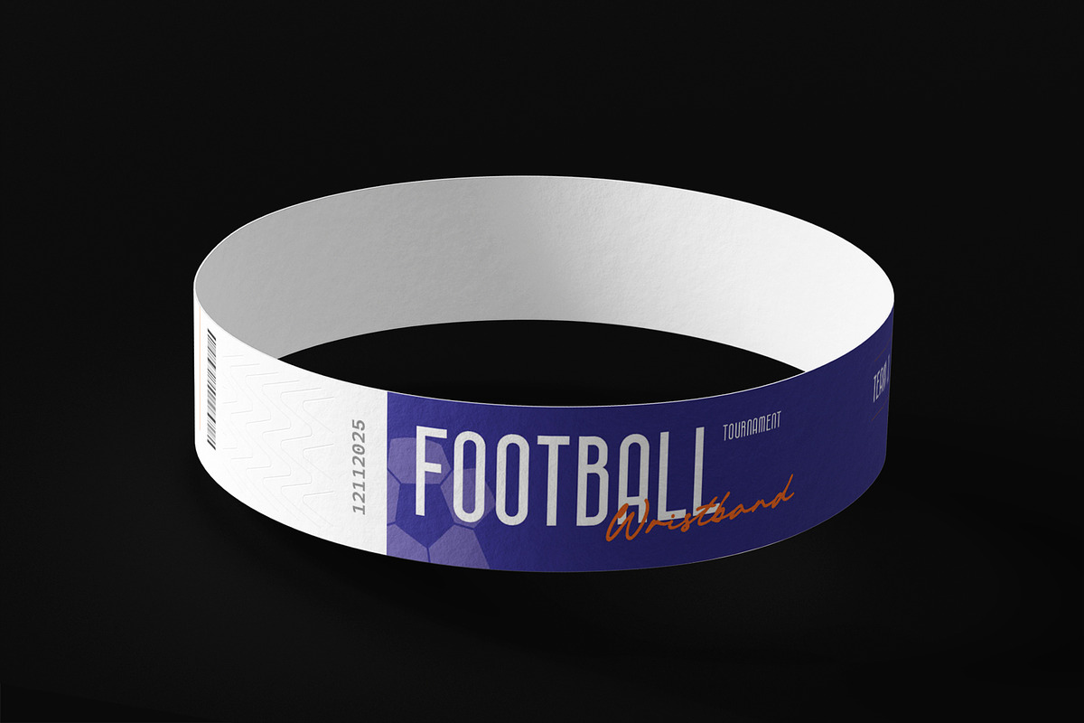 Football Match Wristband Template, a Stationery Template by DesignCrest (Photo 4 of 8)