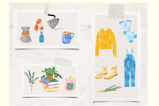 Watercolor stylish fall clipart, an Illustration by Inez Jestine (Thumbnail 3 of 3)