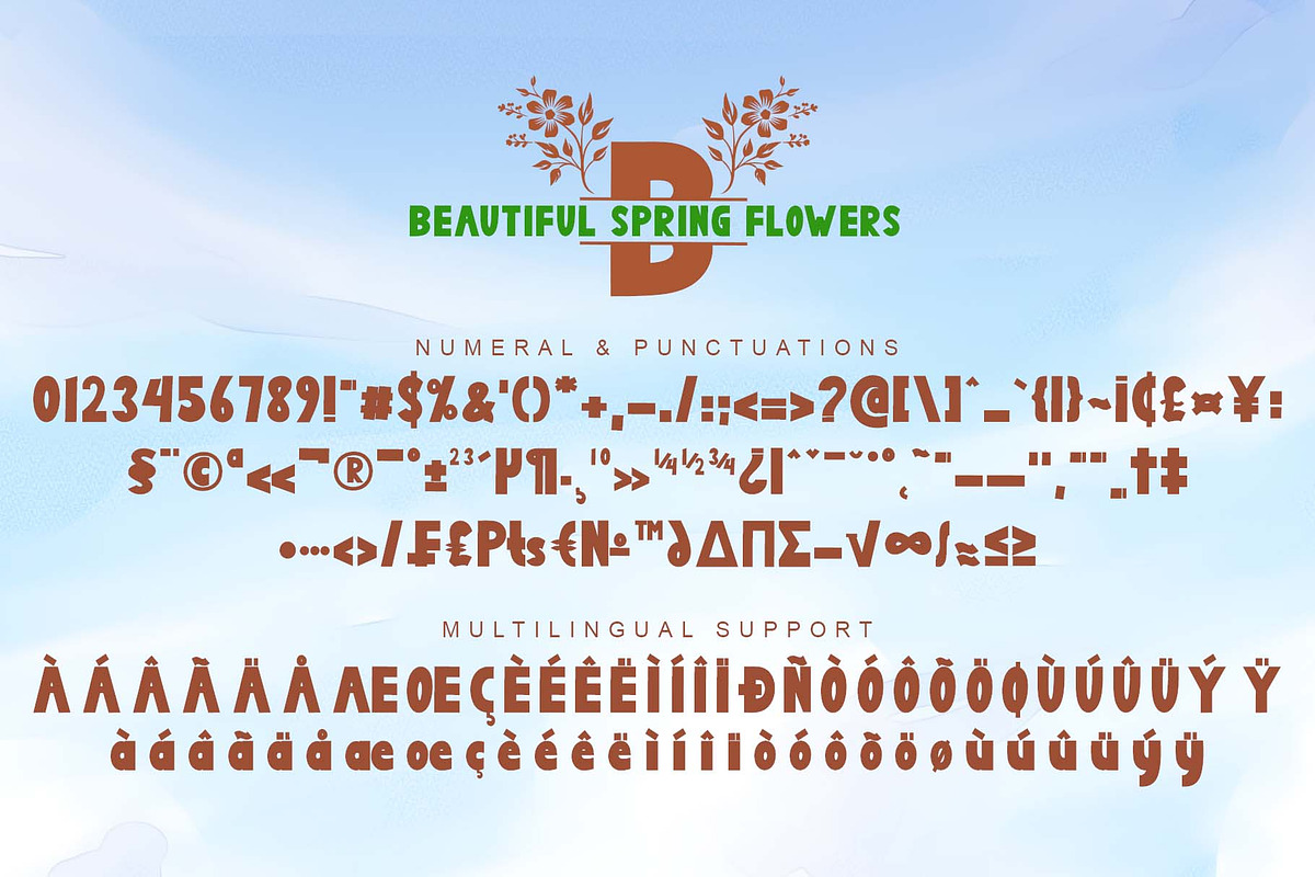 Beautiful Spring Flowers Monogram, a Handwritten Font by Yoga Letter (Photo 5 of 6)