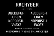 Rachyber - Futuristic Font, a Sans Serif Font by AQR Studio (Thumbnail 7 of 8)