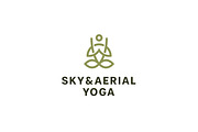 Sky & Aerial yoga logo template., a Branding & Logo Template by Anton Akhmatov (Thumbnail 2 of 3)